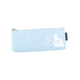 Triangle Cartoon Canvas Pen Bag-Blue